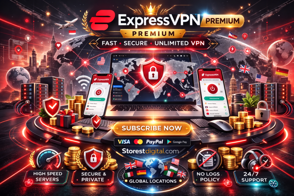 ExpressVPN Premium 12 Month | حماية شاملة للـ Windows / Mac / iOS – اشتراك أصلي