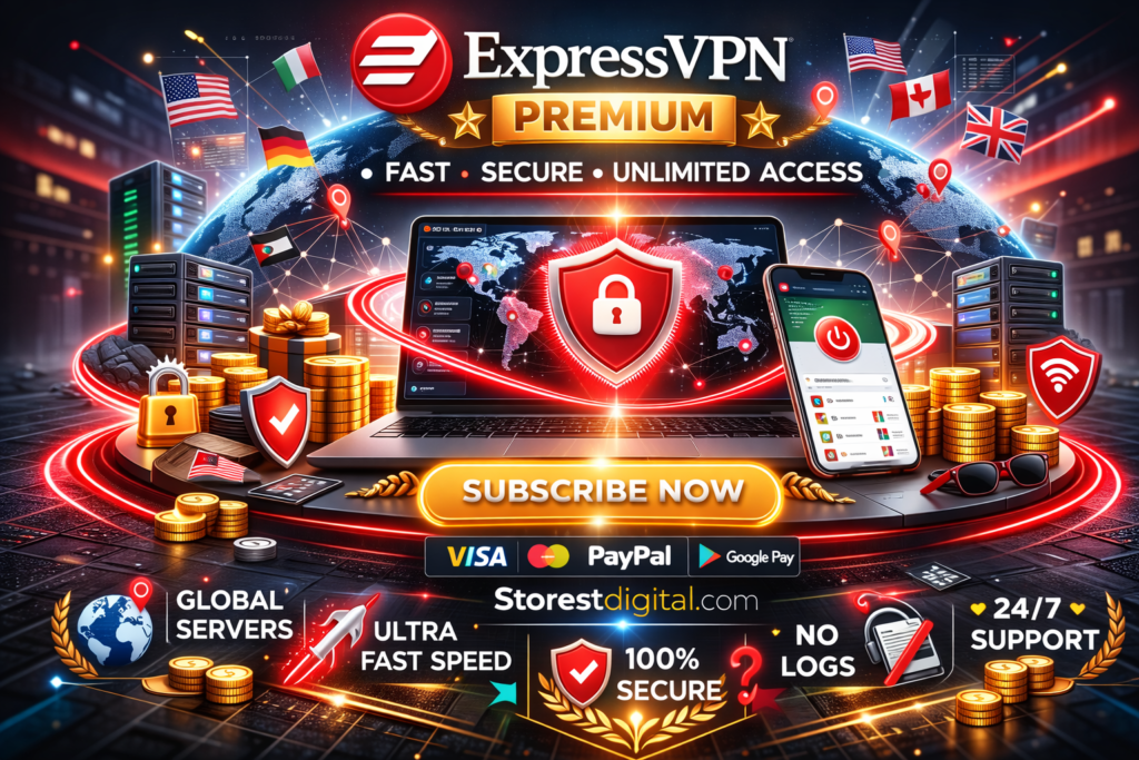 🛡️ ExpressVPN Premium لمدة 12 شهرًا | Android & iOS