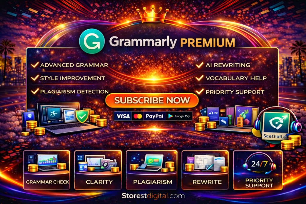 اشتراك Grammarly Premium | مصحح لغوي احترافي للكتابة بدون أخطاء