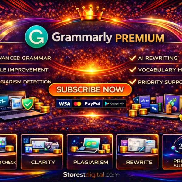 اشتراك Grammarly Premium | مصحح لغوي احترافي للكتابة بدون أخطاء