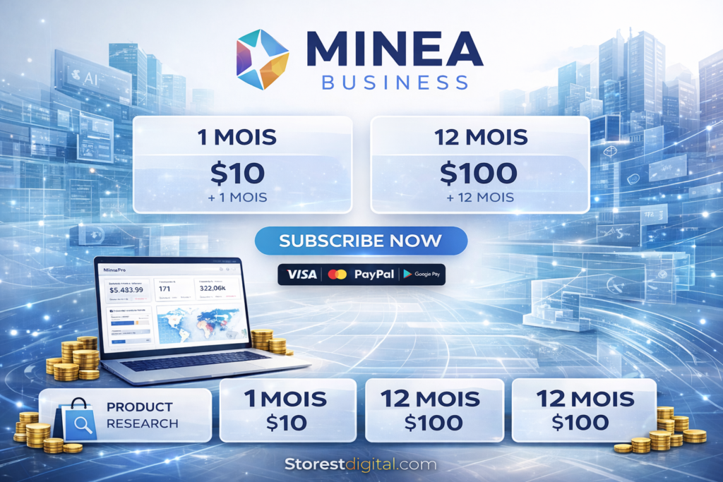 اشتراك Minea Business | أفضل أداة للتجسس على الإعلانات والمنتجات الرابحة 2025