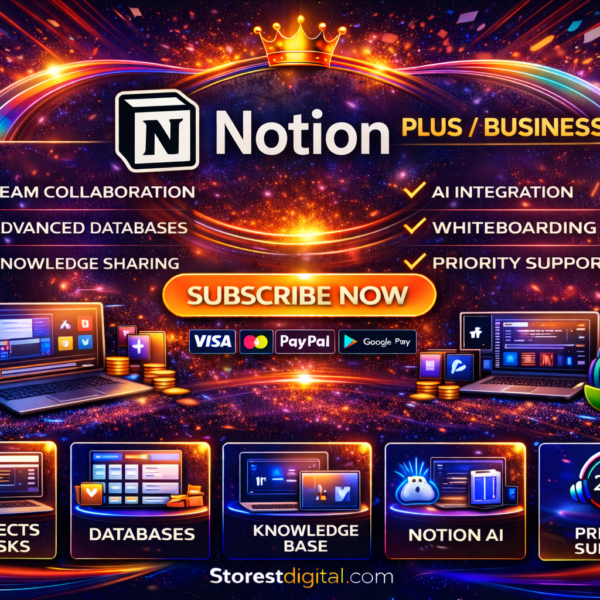 اشتراك Notion Plus لمدة سنة | حساب خاص وآمن 100% | أفضل سعر