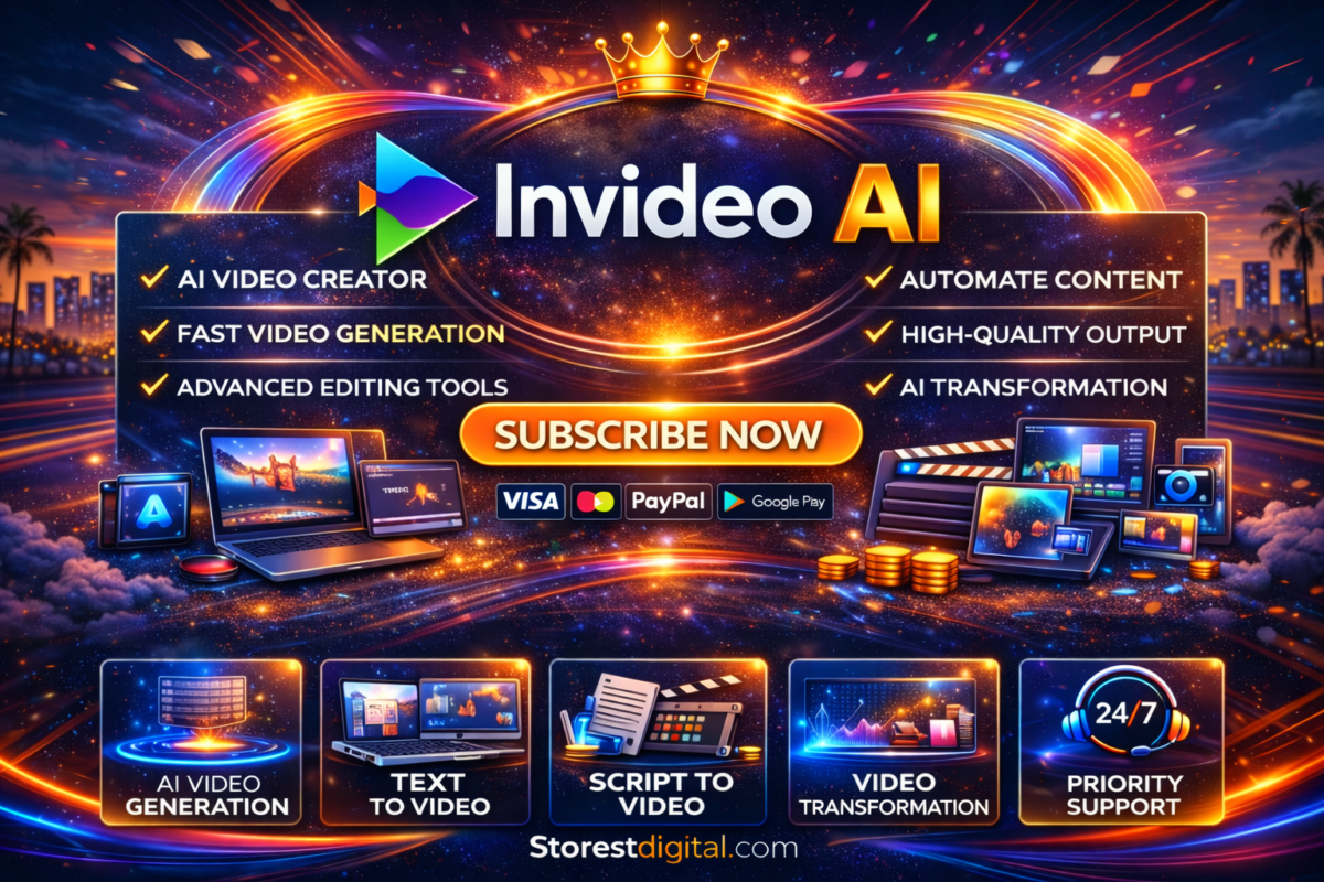 شراء حساب Invideo رخيص لمدة سنة | مونتاج احترافي بسعر اقتصادي