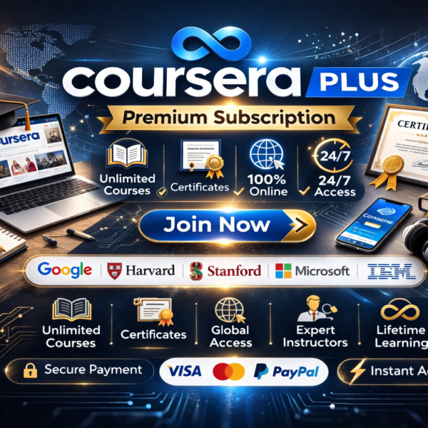 اشتراك Coursera Plus Premium اشتراك كورسيرا بلس بريميوم