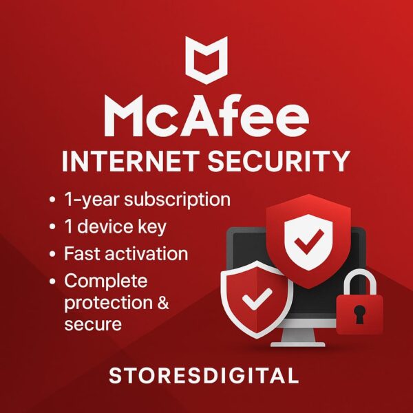 McAfee Total Protection – مفتاح أصلي لمدة عام واحد | جهاز واحد – تفعيل عالمي