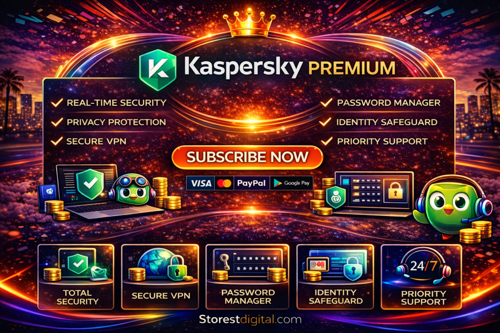 اشتراك Kaspersky Premium لمدة سنة (جهاز واحد) | حماية متكاملة وأمان فائق