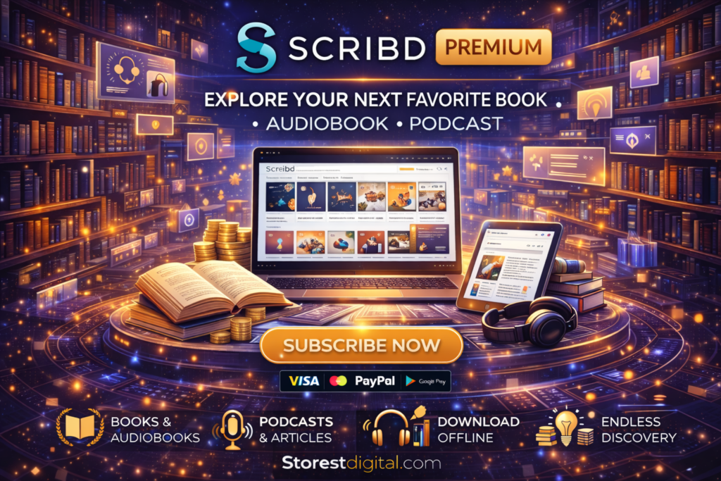 اشتراك Scribd – مكتبتك الرقمية بلا حدود